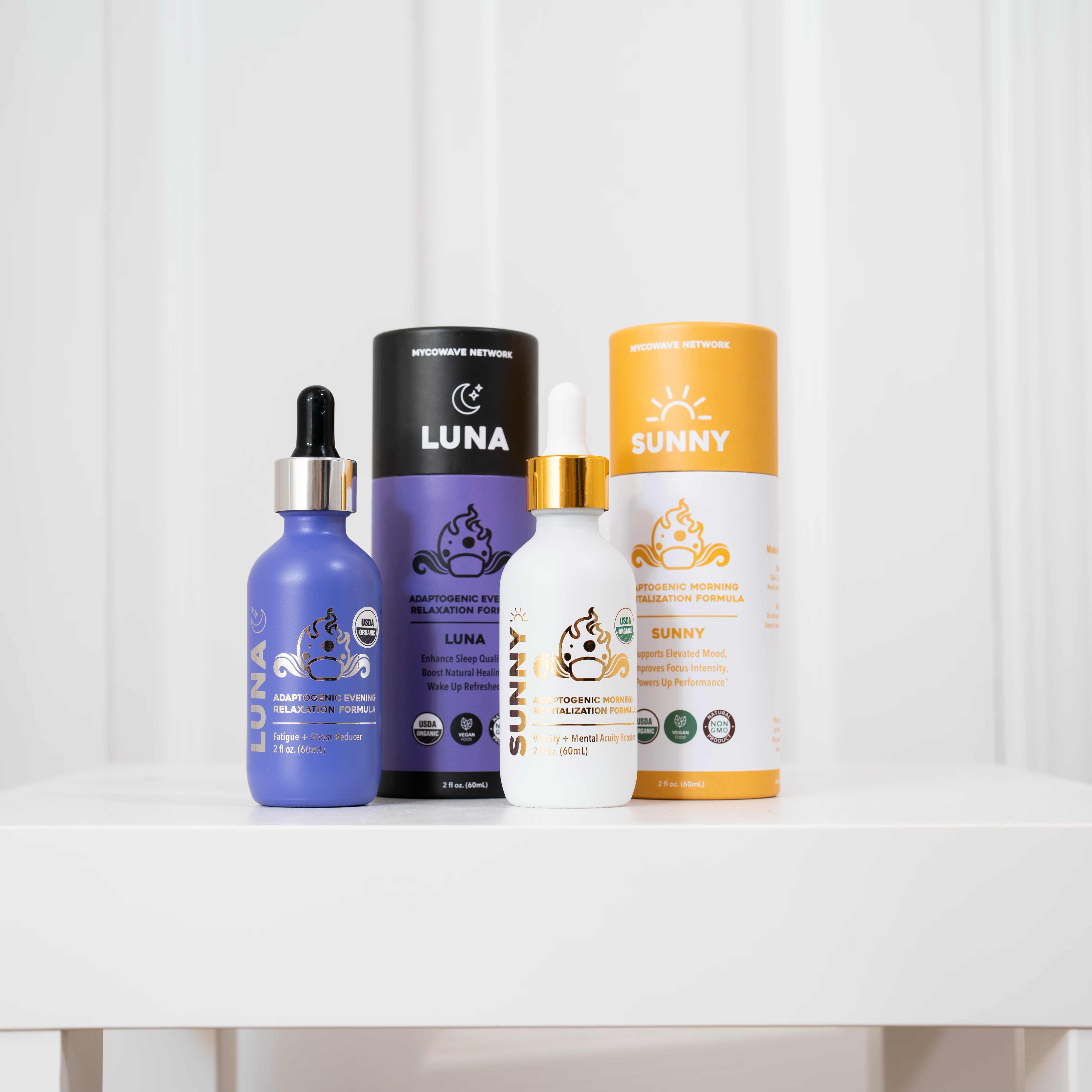 Dusk-to-Dawn Duo | 4-in-1 Liquid Functional Mushroom Extract Combo Pack